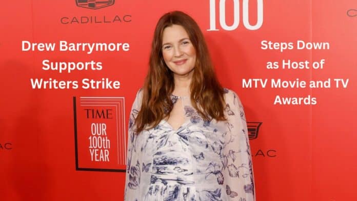 Drew Barrymore Supports Writers Strike