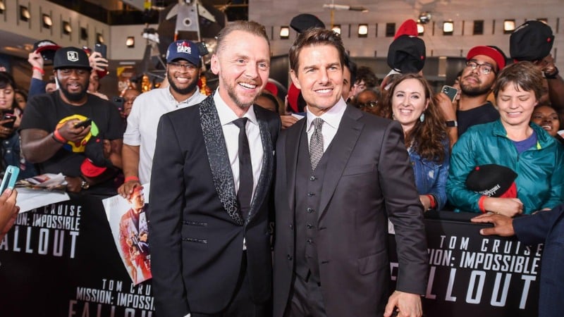 Friends: Actors Simon Pegg and Tom Cruise