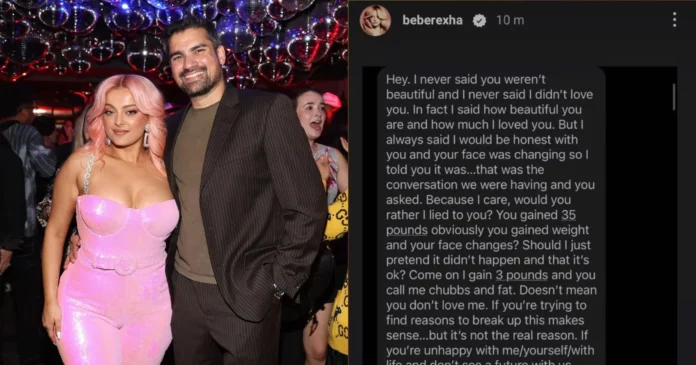 Bebe Rexha Exposes Boyfriend's Body Shaming Texts