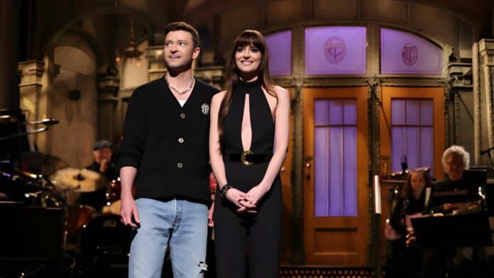 Dakota Johnson Jokes About Trump and Taylor Swift on SNL